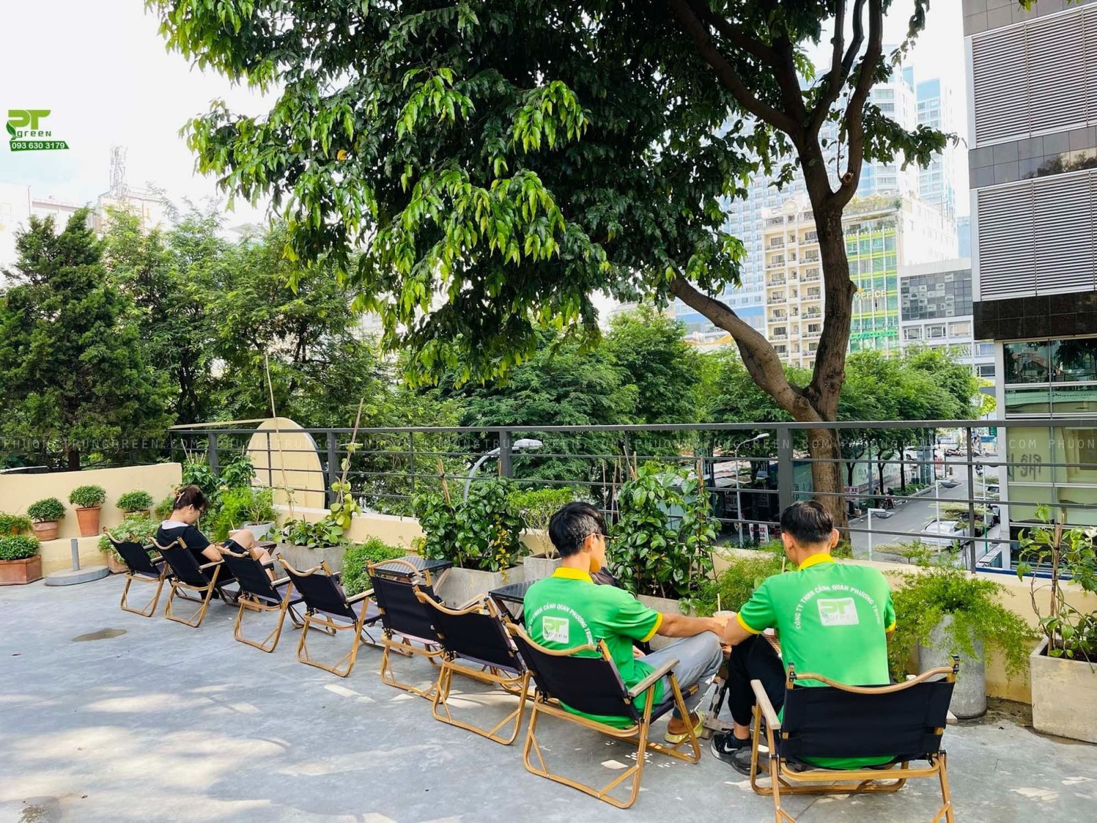 PT Green thi công quán cafe sân vườn cho Phê La