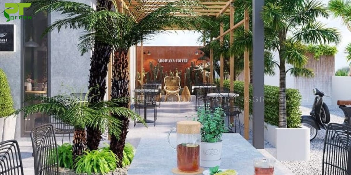 Thiết kế quán cafe sân vườn giá rẻ