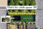 PT GREEN THIẾT KẾ CẢNH QUAN 3D CHO COFFEE TƯỜNG PHÁT